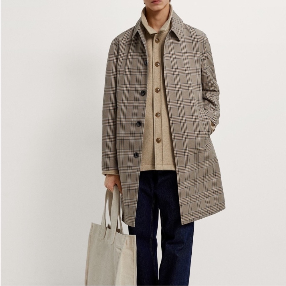 Zara Men's Glenn Check Coat - NWOT